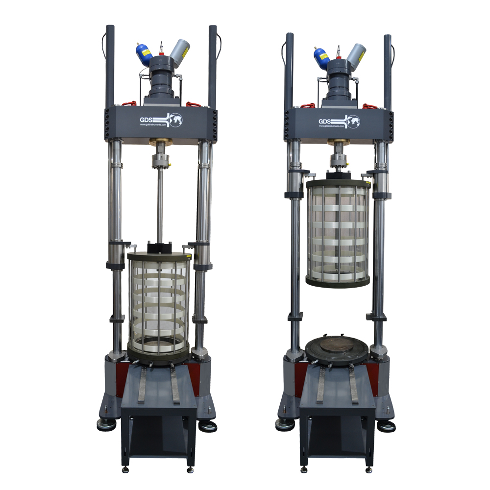 Soil testing equipment gds large diameter cyclic triaxial testing system for quasi-static (low speed/creep) tests soil tests