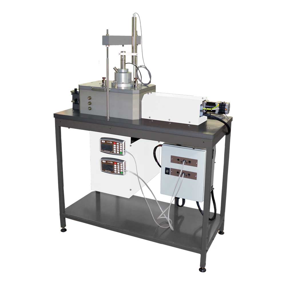 Soil testing equipment gds back pressured shear box for cyclic loading of samples under either load or strain soil tests