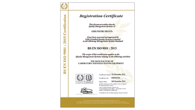 GDS ISO9001:2015 Certification